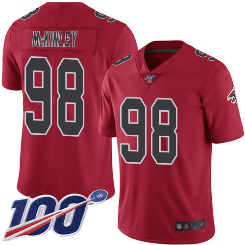 Atlanta Falcons Limited Red Men Takkarist McKinley Jersey NFL Football 98 100th Season Rush Vapor Untouchable